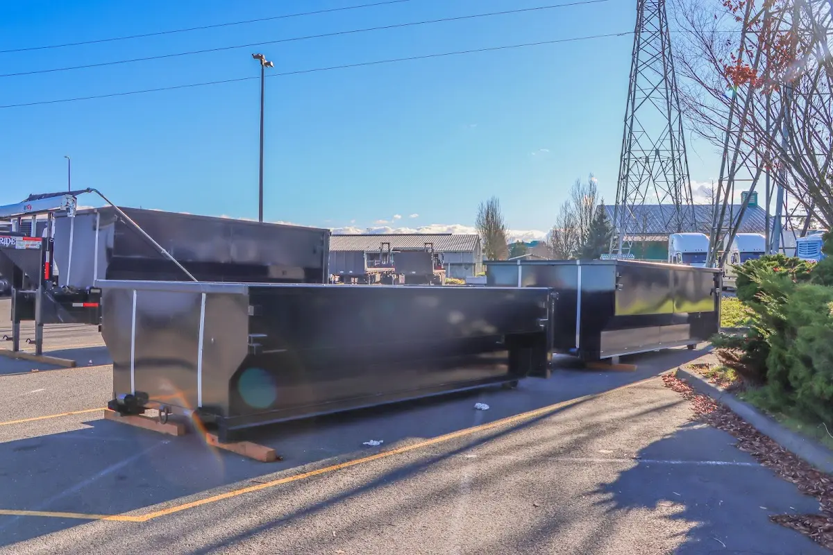 Roll-off dumpster ready for waste disposal at job site for Demolition Dumpster Rental in Lockport